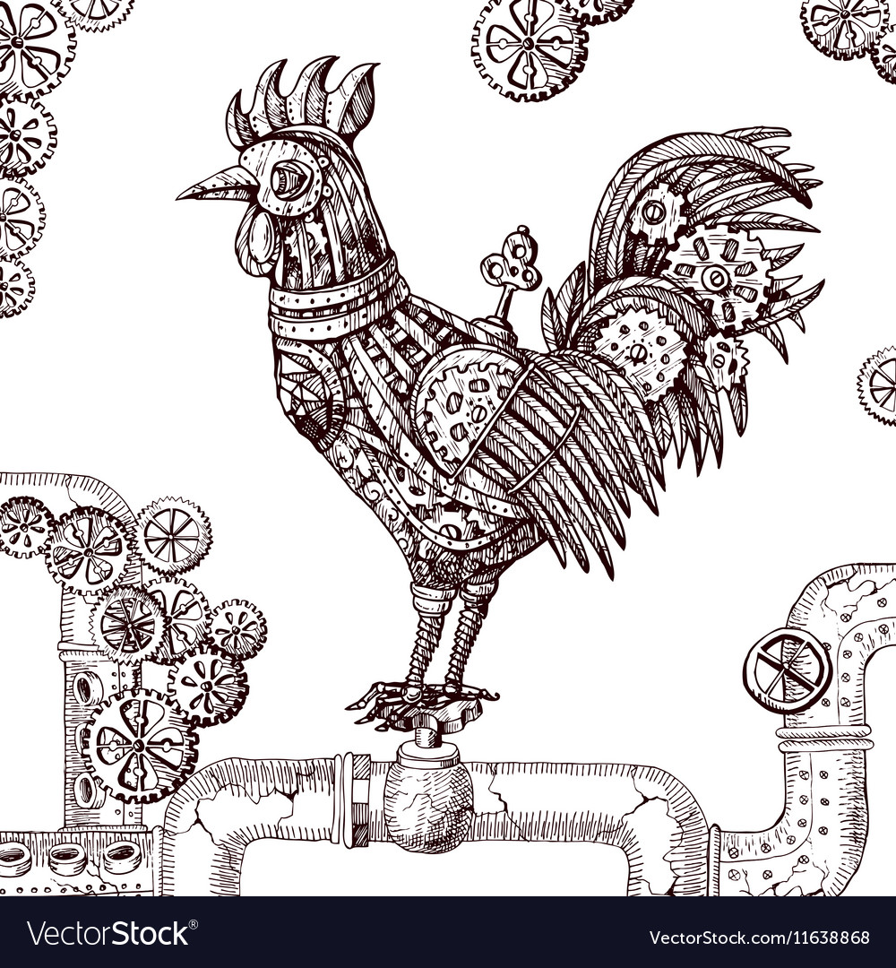 Steampunk Rooster Gear