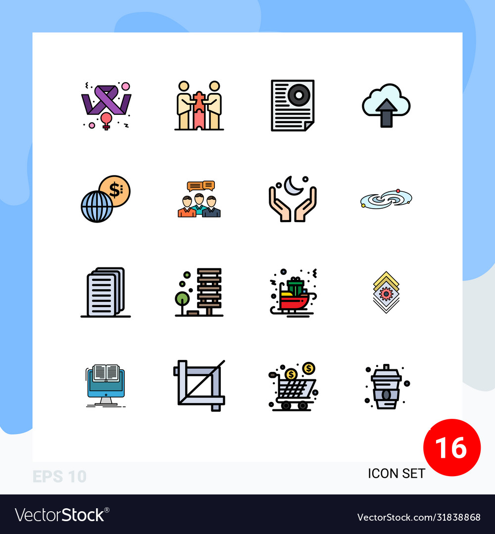 Stock icon pack 16 line signs and symbols