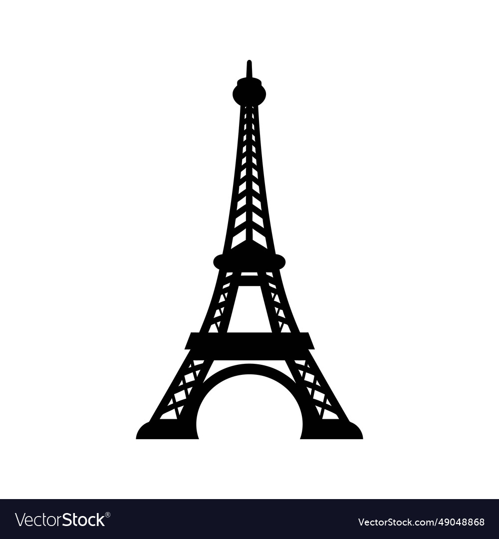 Symbolic landmarks eiffel tower icon set Vector Image Symbolic landmarks eiffel tower icon set