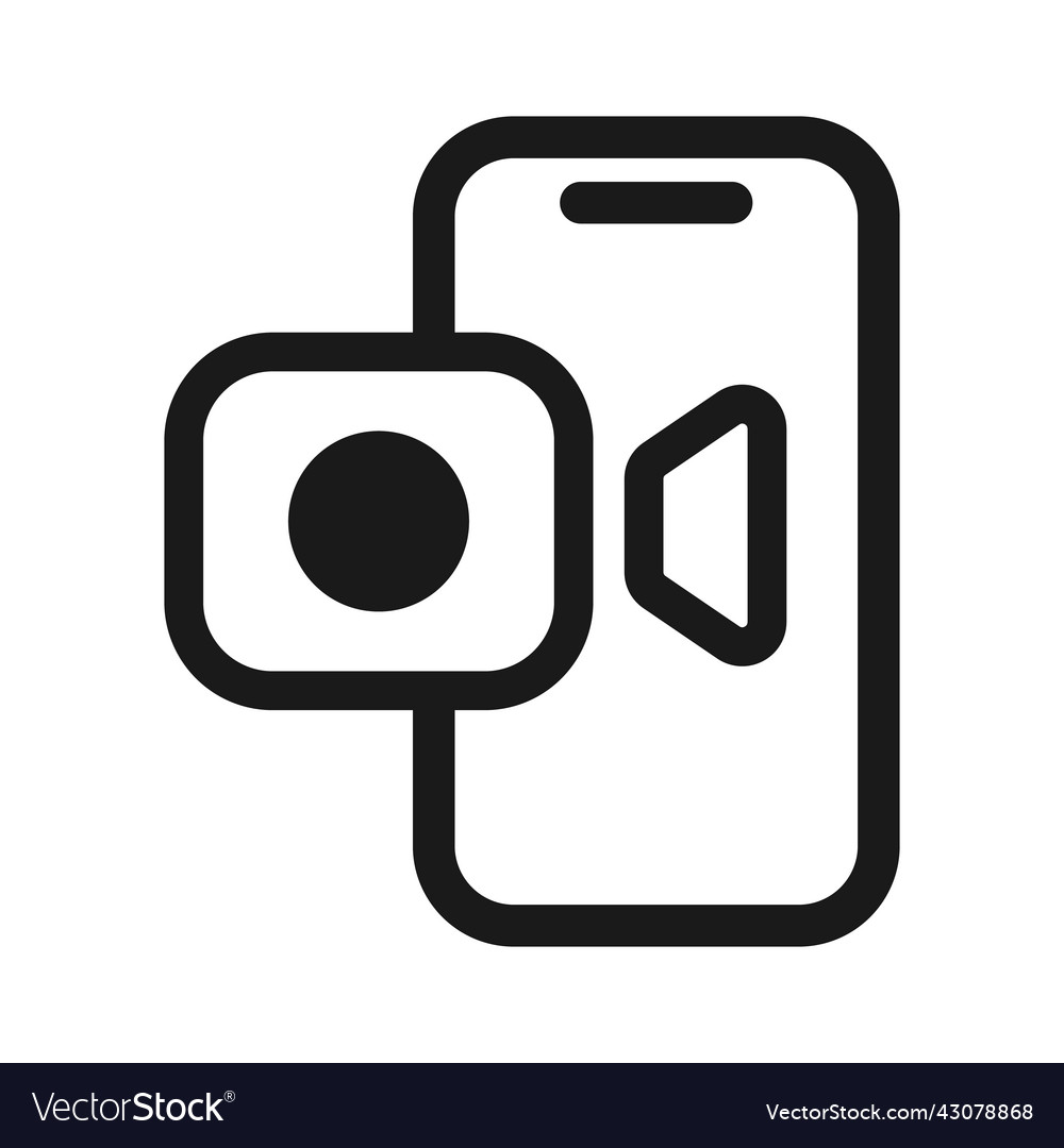 Take push on phone selfie camera Royalty Free Vector Image