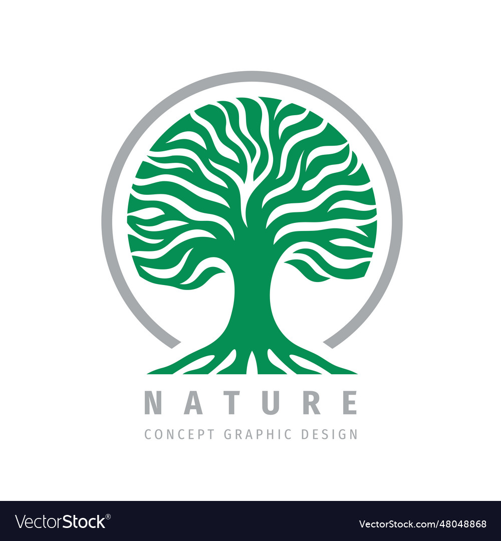 Tree concept logo graphic design nature