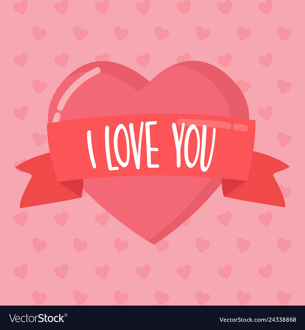Typography with simple heart background