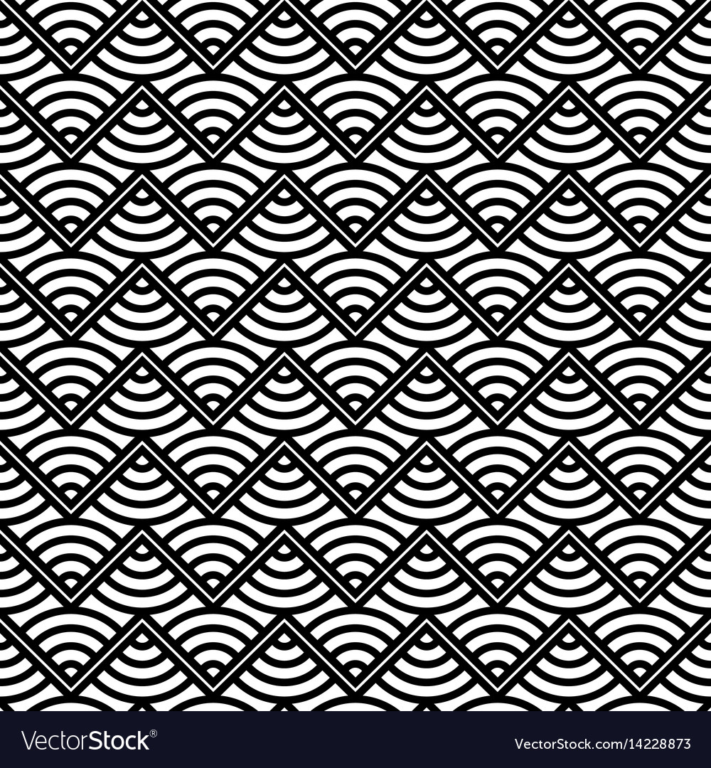 Abstract round wave pattern seamless