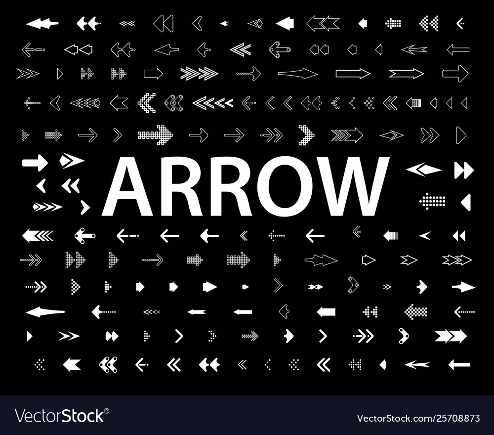 Arrows collection with elegant style vector image Arrows collection with elegant style