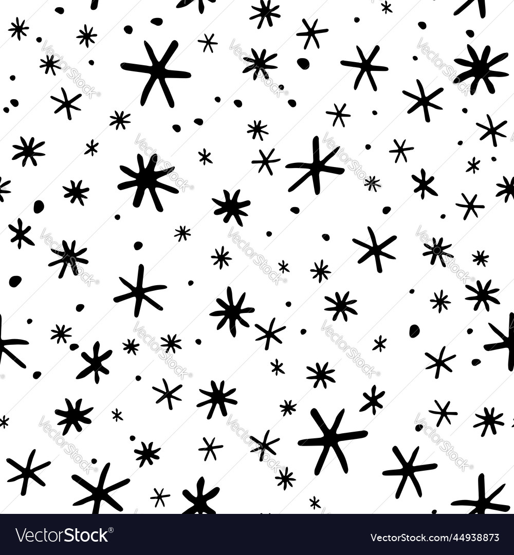 Doodle Snowflake Pattern