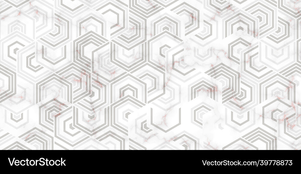 Geometric pattern with polygonal shape and marble Vector Image