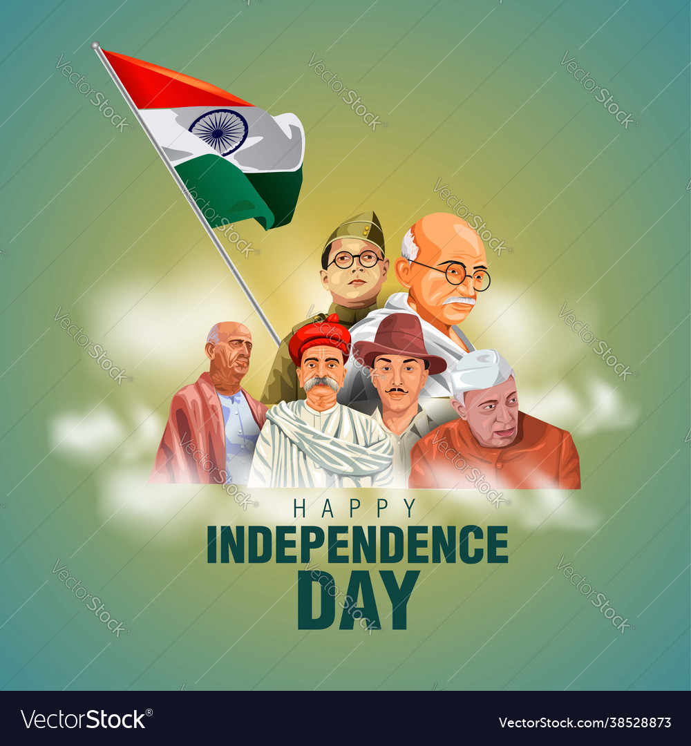 happy-independence-day-india-15th-august-vector-image