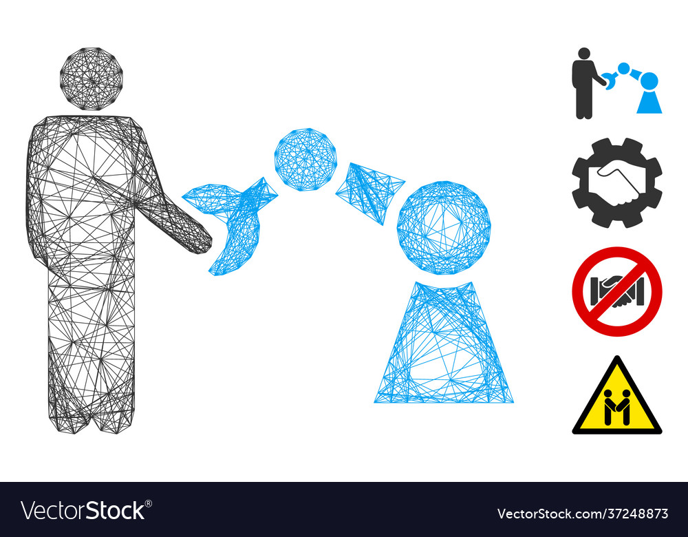 Hatched robotics handshake mesh