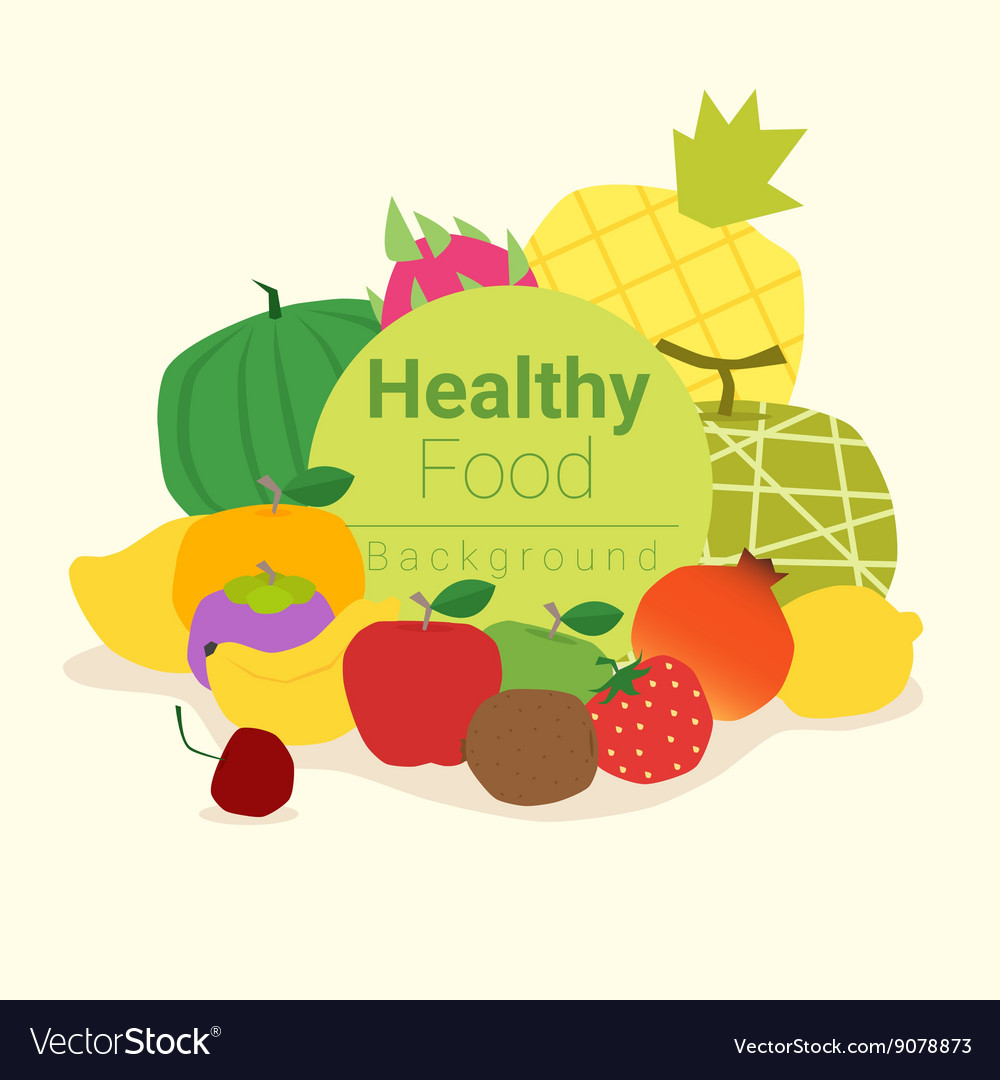 Healthy food background with fruits 3 Royalty Free Vector