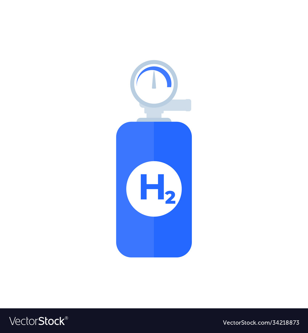 Hydrogen Tank Icon - Cylinder