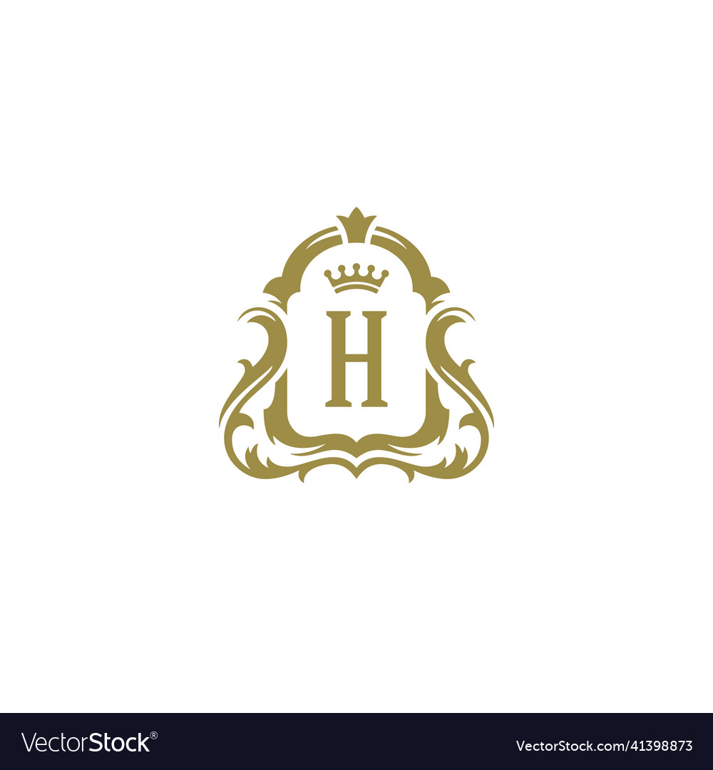 Luxury logo crest template design Royalty Free Vector Image