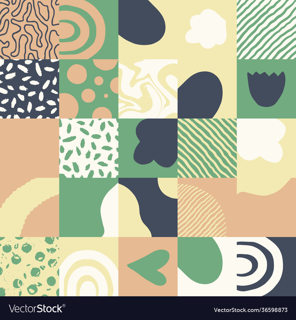 Naive art pattern design vector image Naive art pattern design