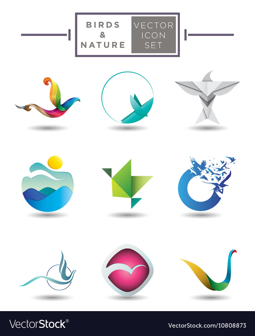 Nature themed emblem collection
