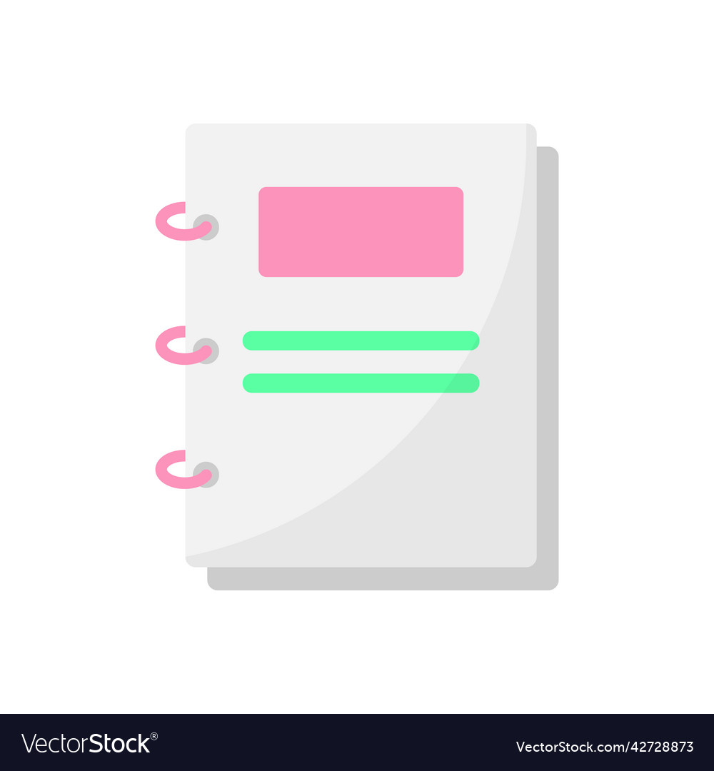 Notebook icon design template vector image Notebook icon design template