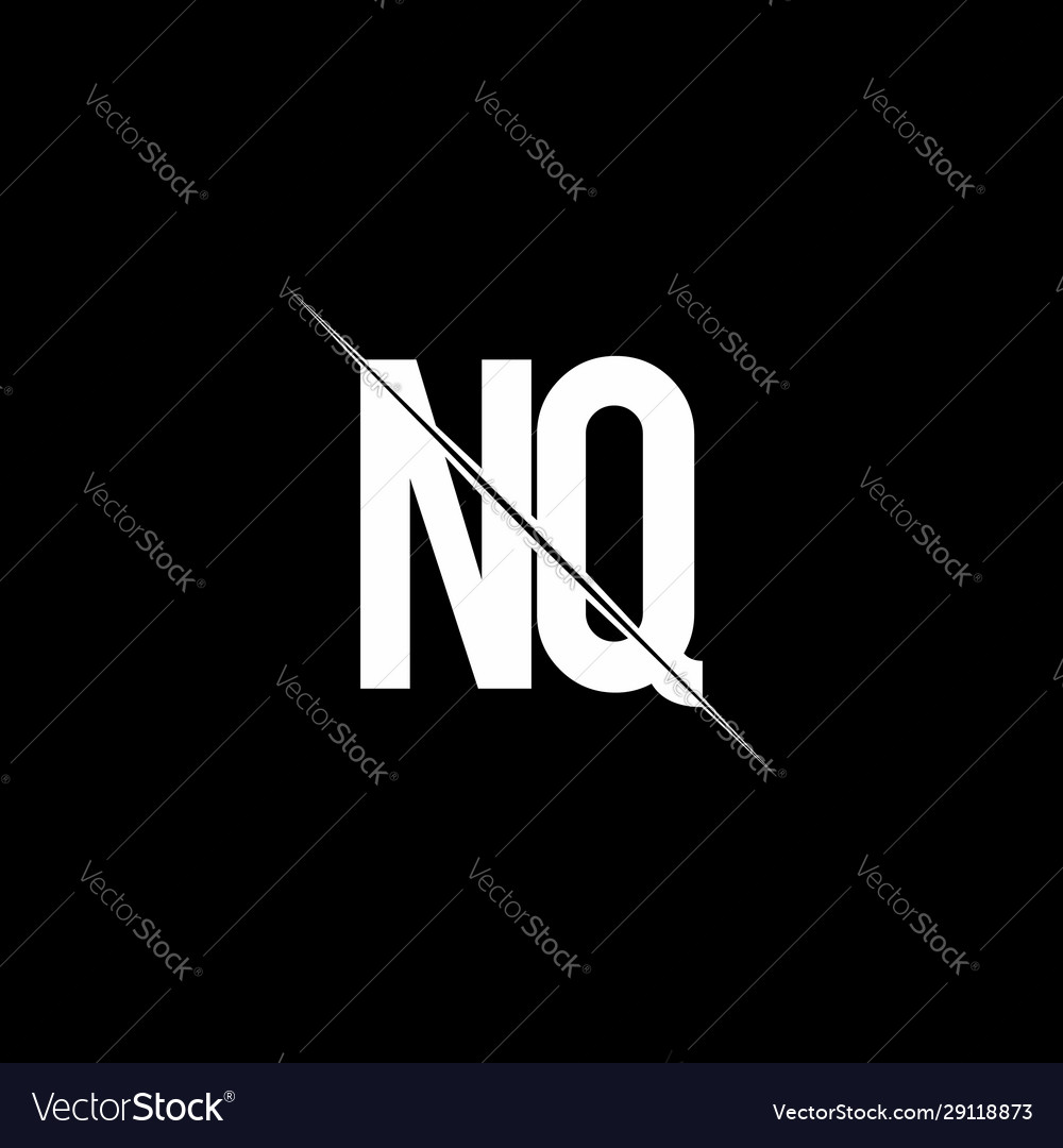Nq logo monogram with slash style design template Vector Image Nq logo monogram with slash style design template