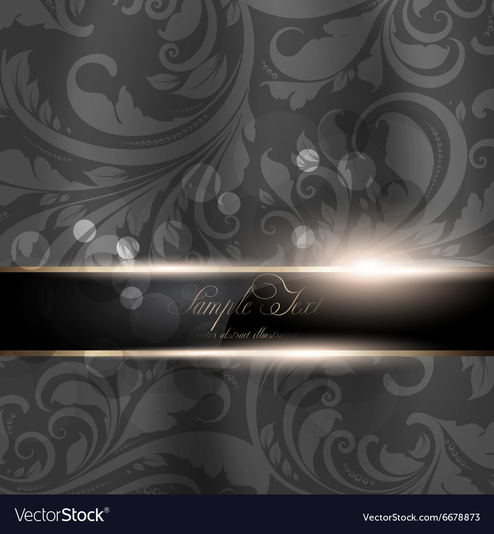 Seamless dark grey floral spring wallpaper