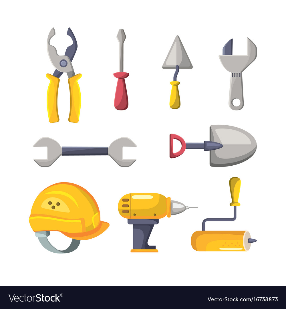 Set labor tools to professional employers Vector Image