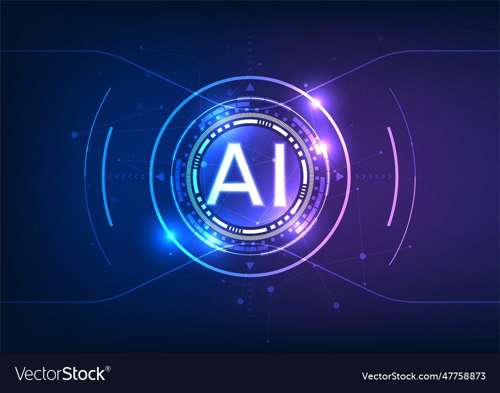 Smart artificial intelligence technology Vector Image