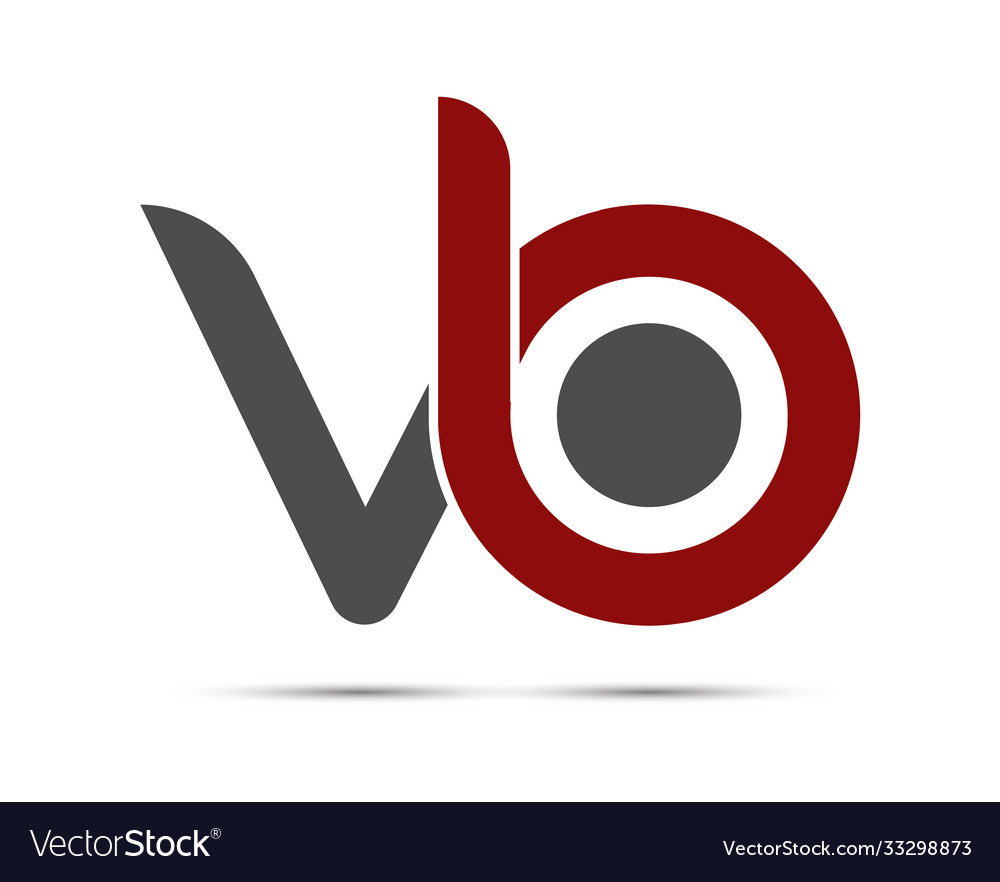 Stylized lowercase letters v and b are linked