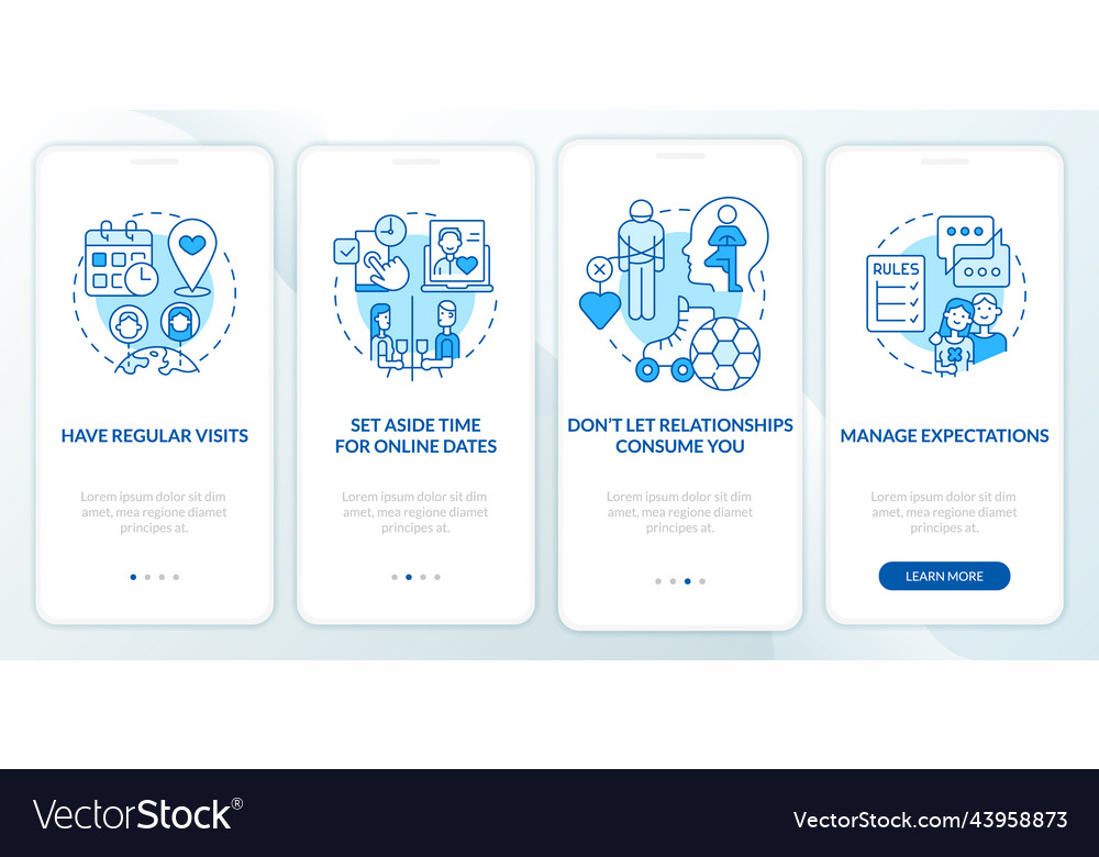Survive longdistance relationship blue Royalty Free Vector