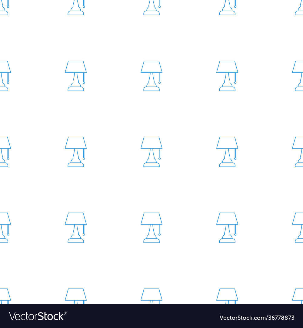 Table lamp icon pattern seamless white background