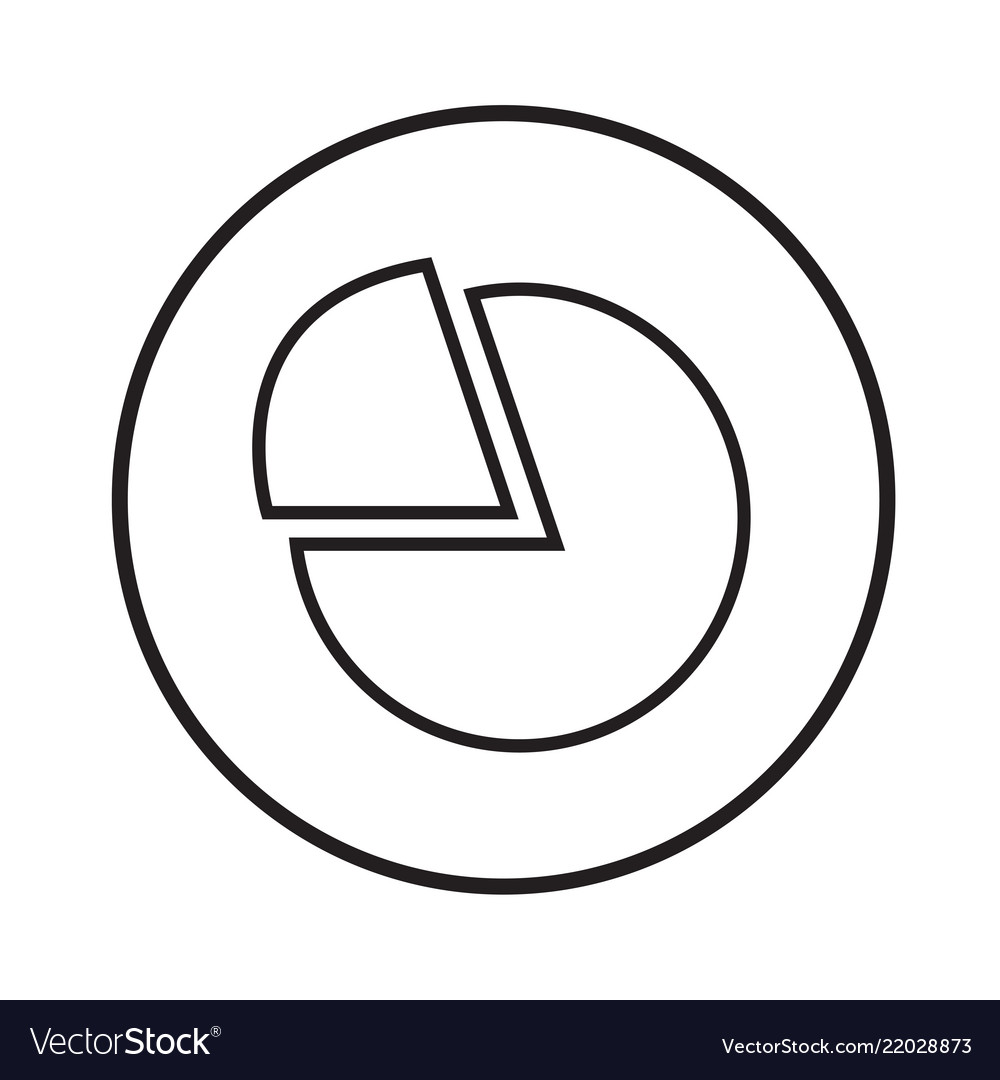 Thin line chart icon design