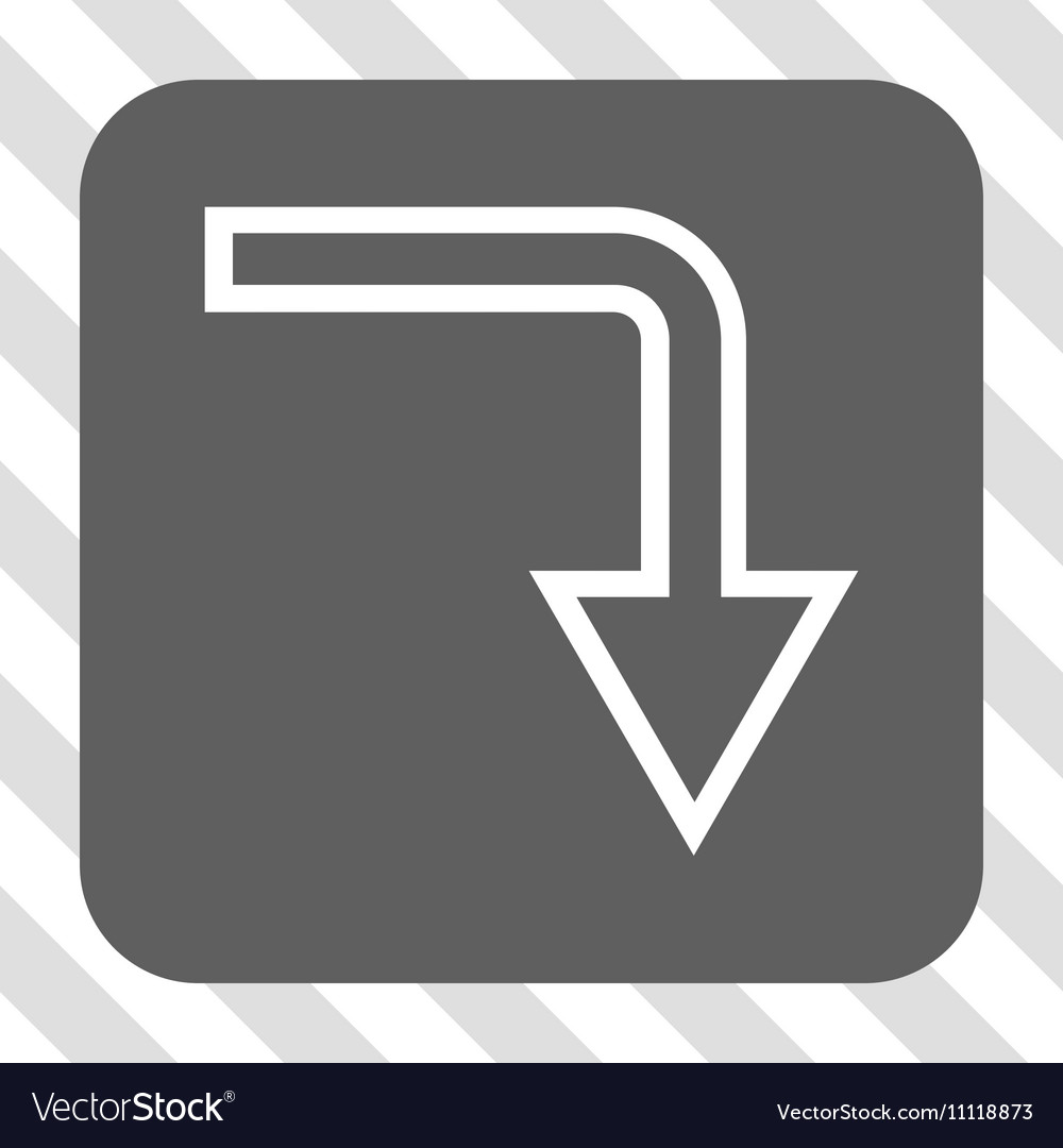 Turn down rounded square button