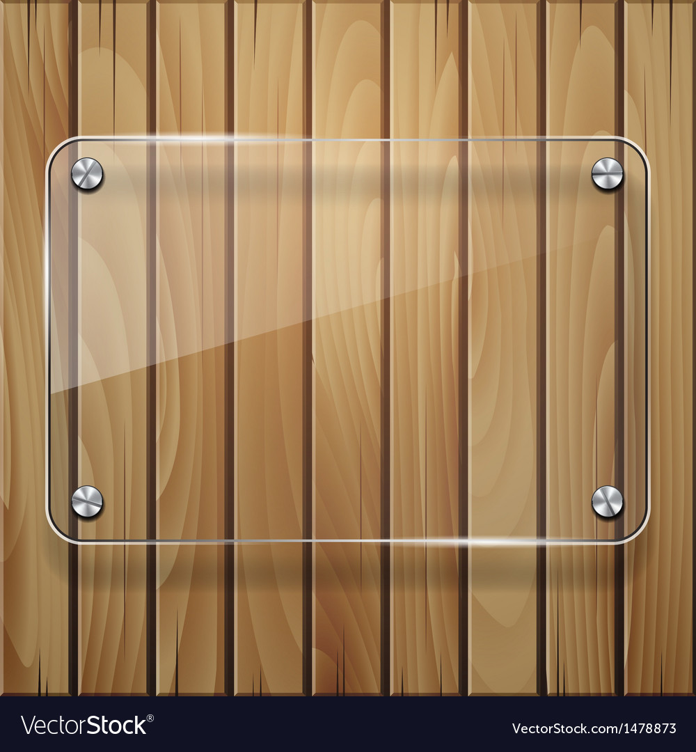 Wooden Texture With Glass Framework Royalty Free Vector