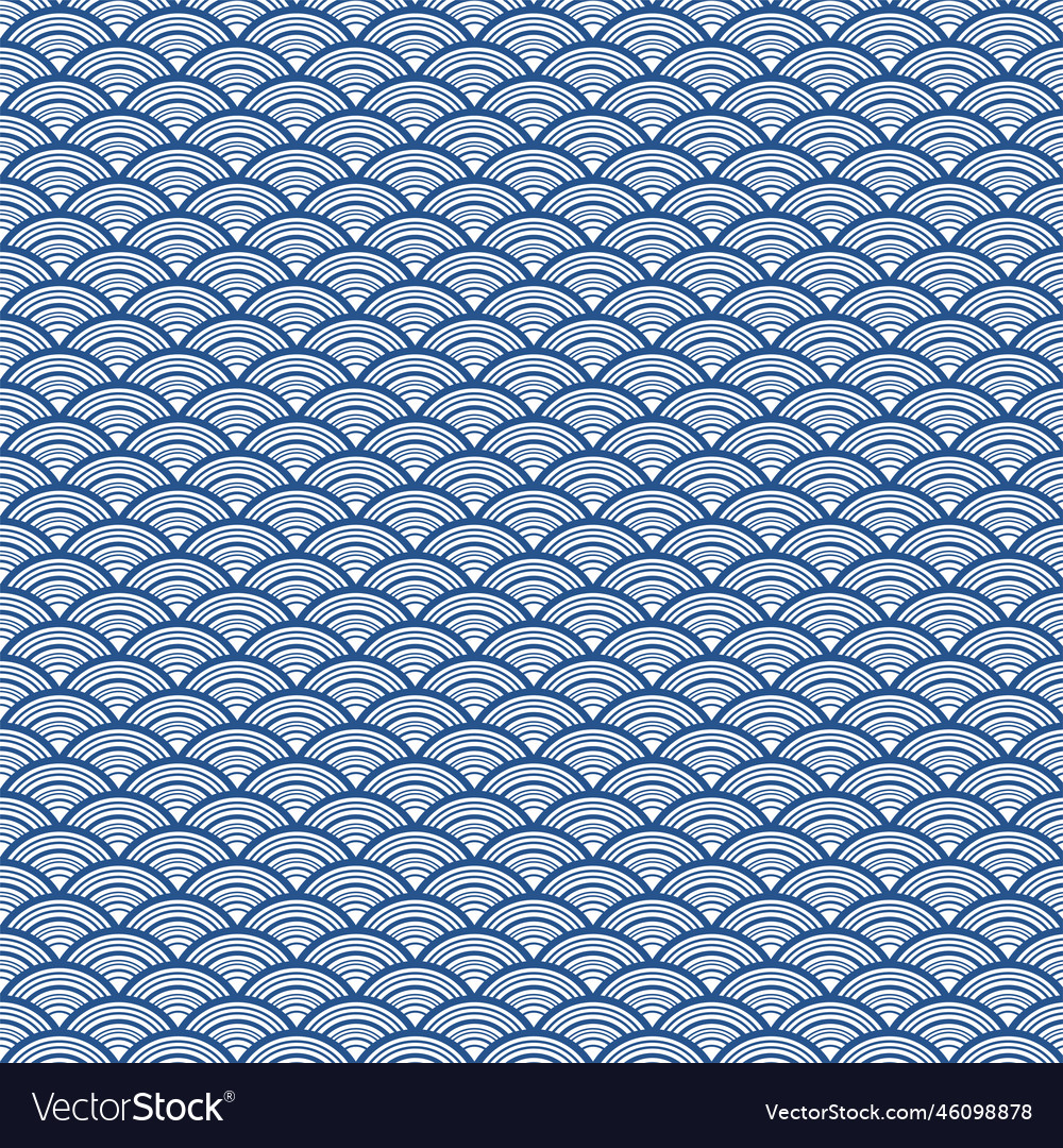 Abstract japanese wave style pattern design