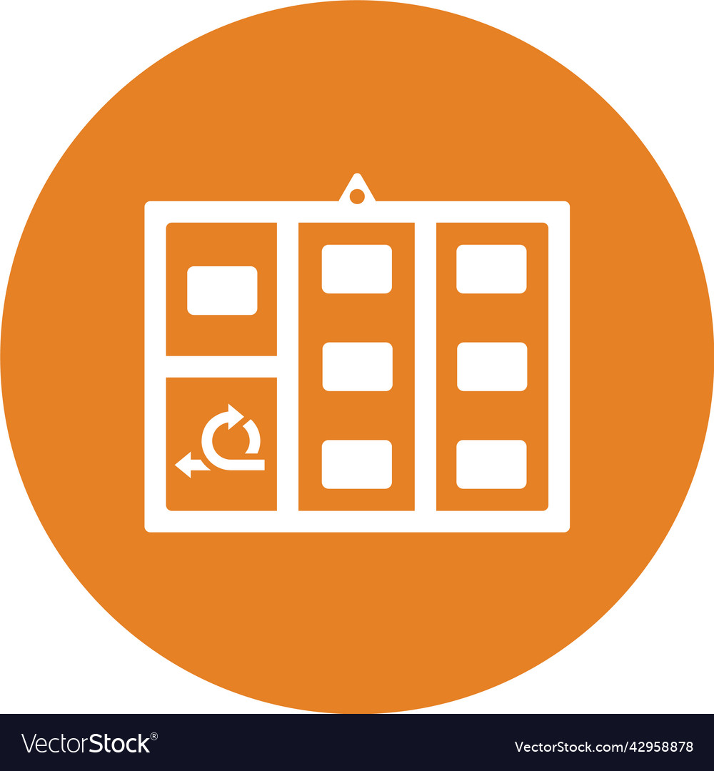 Agile board iteration icon orange color design