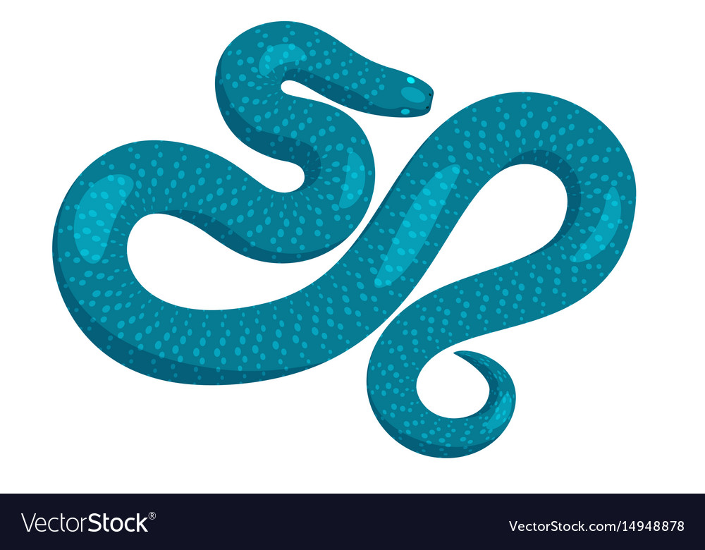 Blue Python Snake Icon