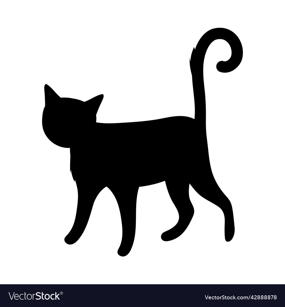 Cat silhouette design Royalty Free Vector Image