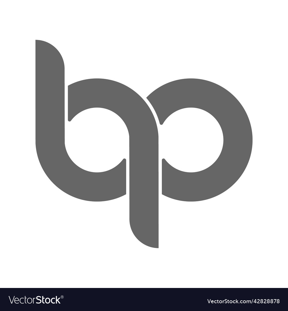 Circular combination of lowercase letters b and p vector image Circular combination of lowercase letters b and p