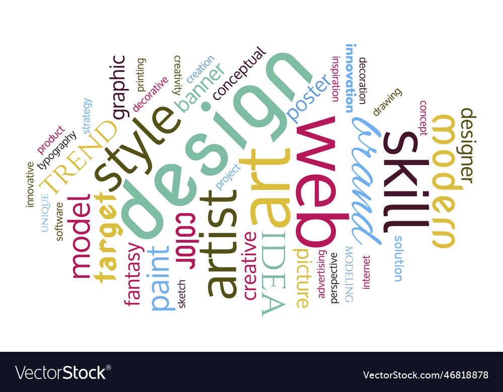 Design word cloud creative concept collage made