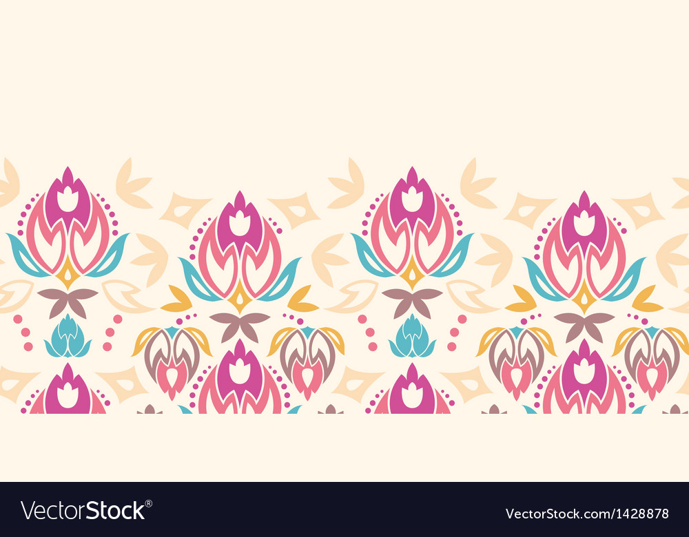 Elegant Damask Tulips Pattern