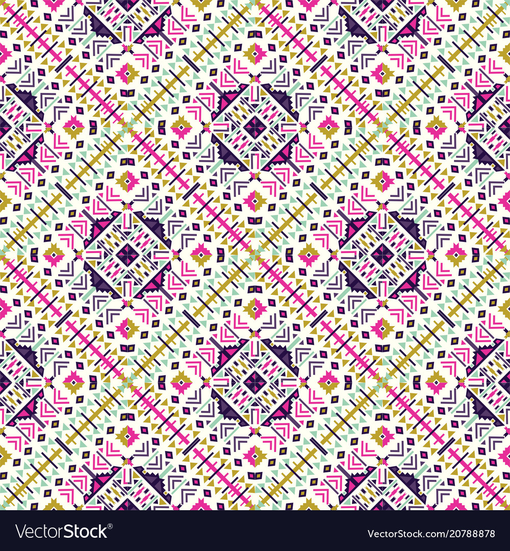 Ethnic seamless pattern aztec geometric vector image Ethnic seamless pattern aztec geometric