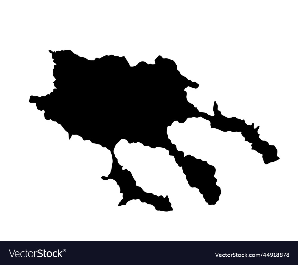 Greece peninsula chalkidiki map silhouette Vector Image