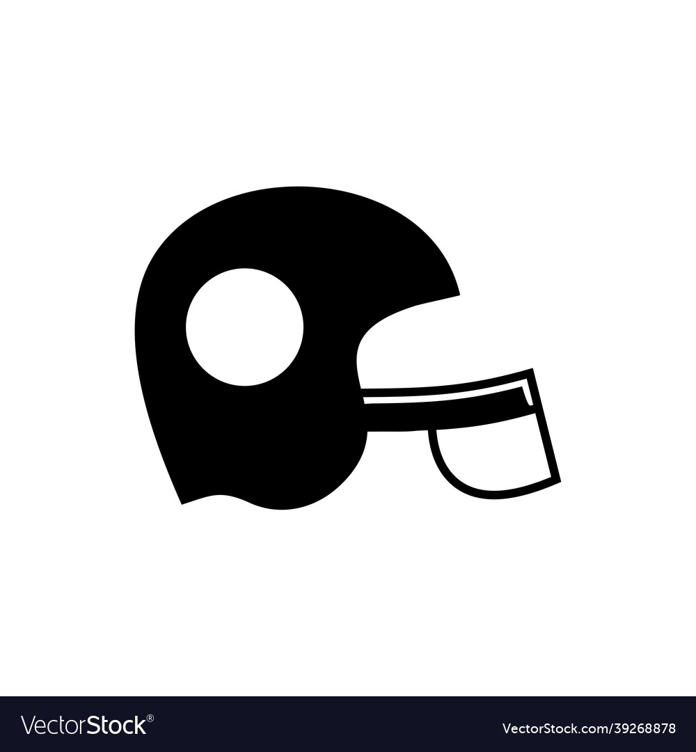 Helmet for american football silhouette american Vector Image