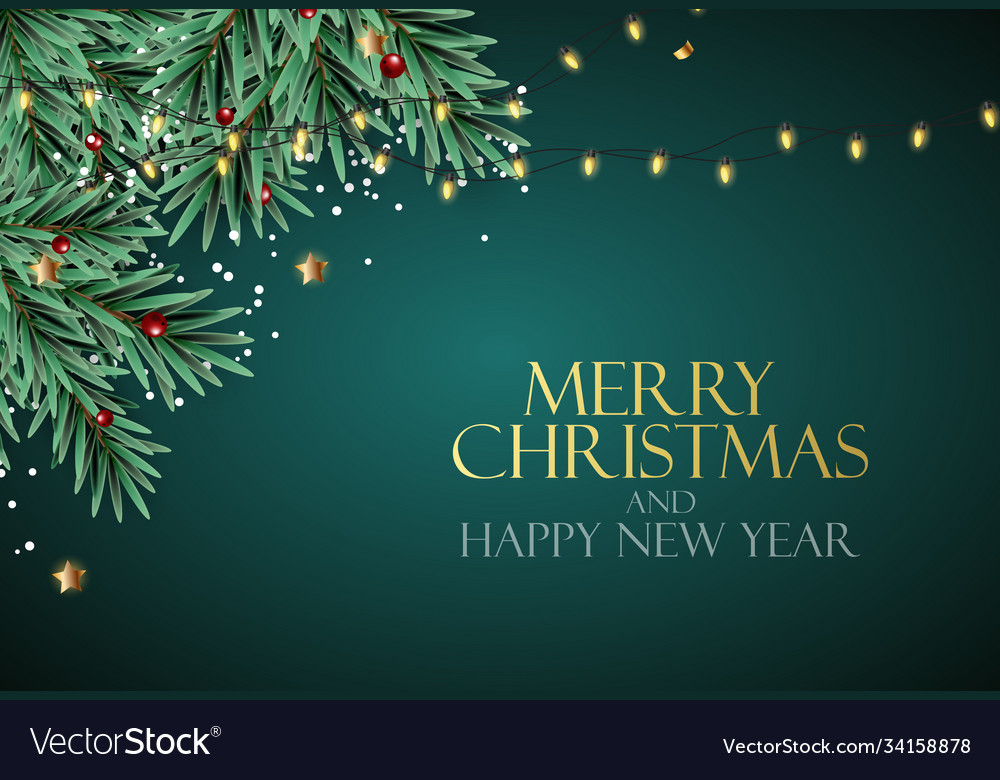 Holiday new year and merry christmas background vector image Holiday new year and merry christmas background