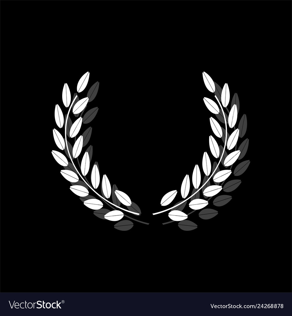 Laurel wreath icon flat