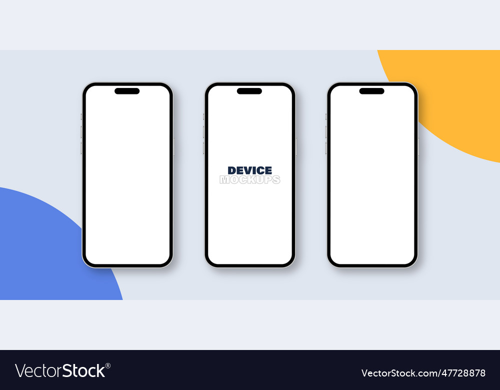 Mobile mockup interface advertising smartphone Vector Image