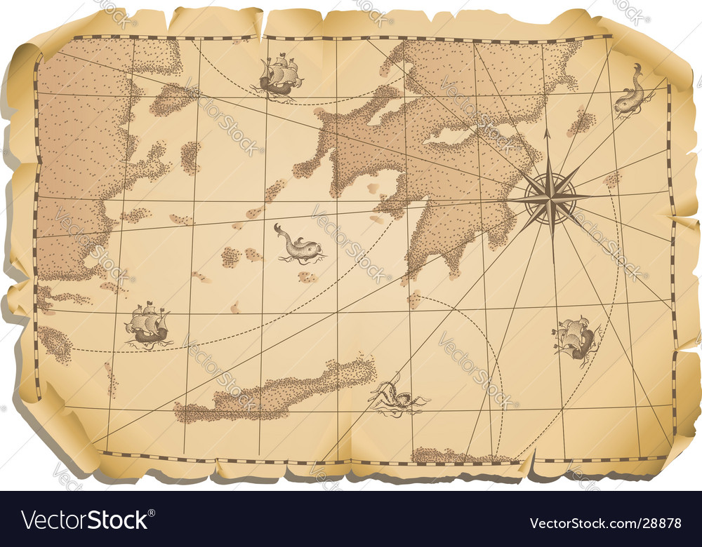 Download Old map Royalty Free Vector Image - VectorStock