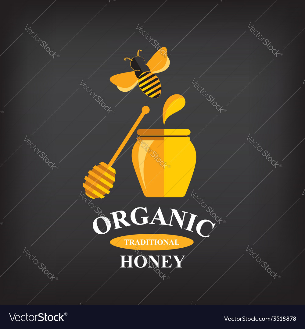 Organic honey Royalty Free Vector Image - VectorStock