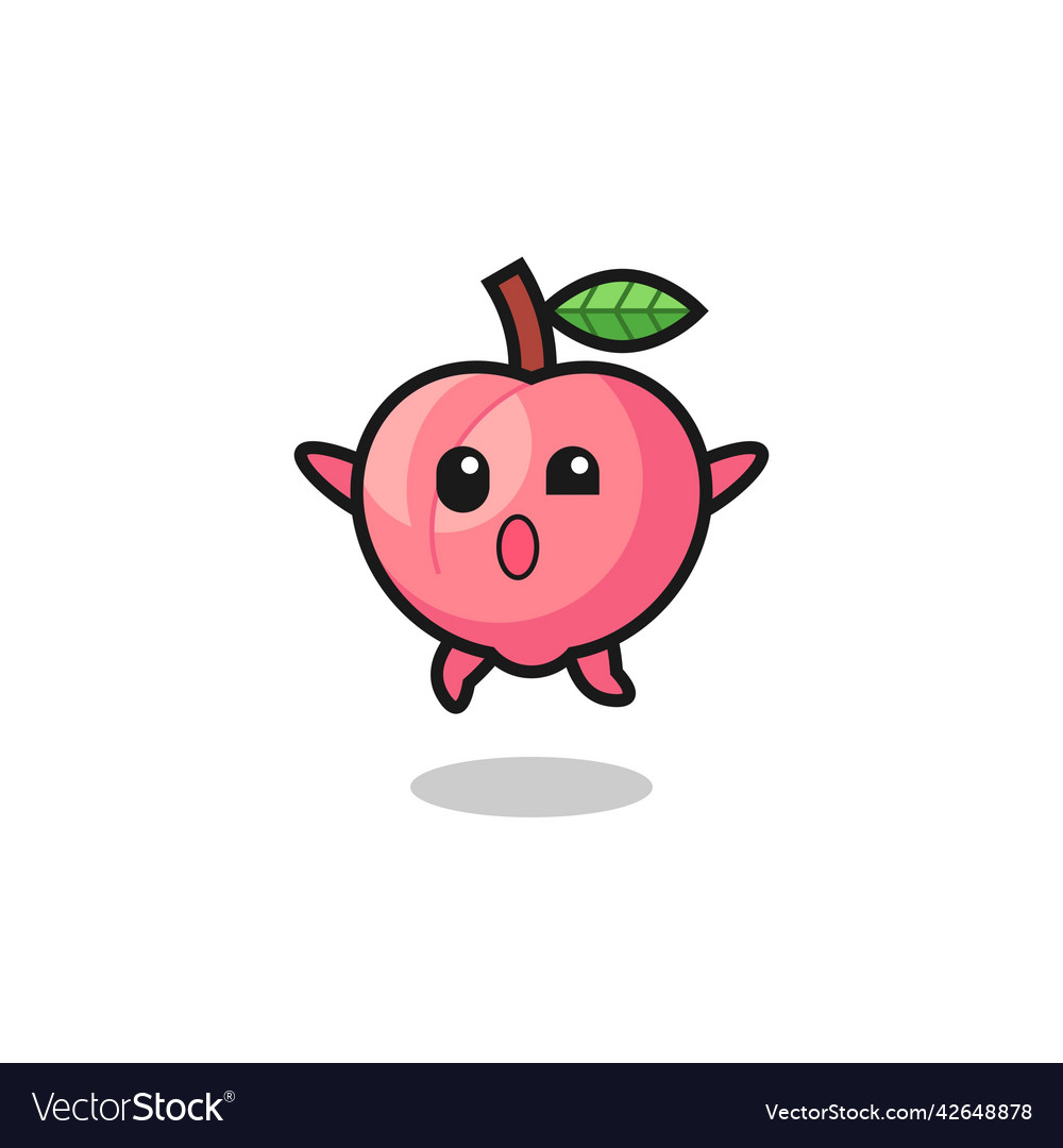 Peach character is jumping gesture