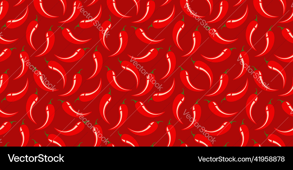 Seamless pattern of chilli Royalty Free Vector Image