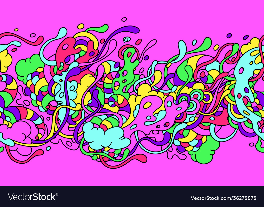 Seamless pattern with slime and tentacles vector image Seamless pattern with slime and tentacles