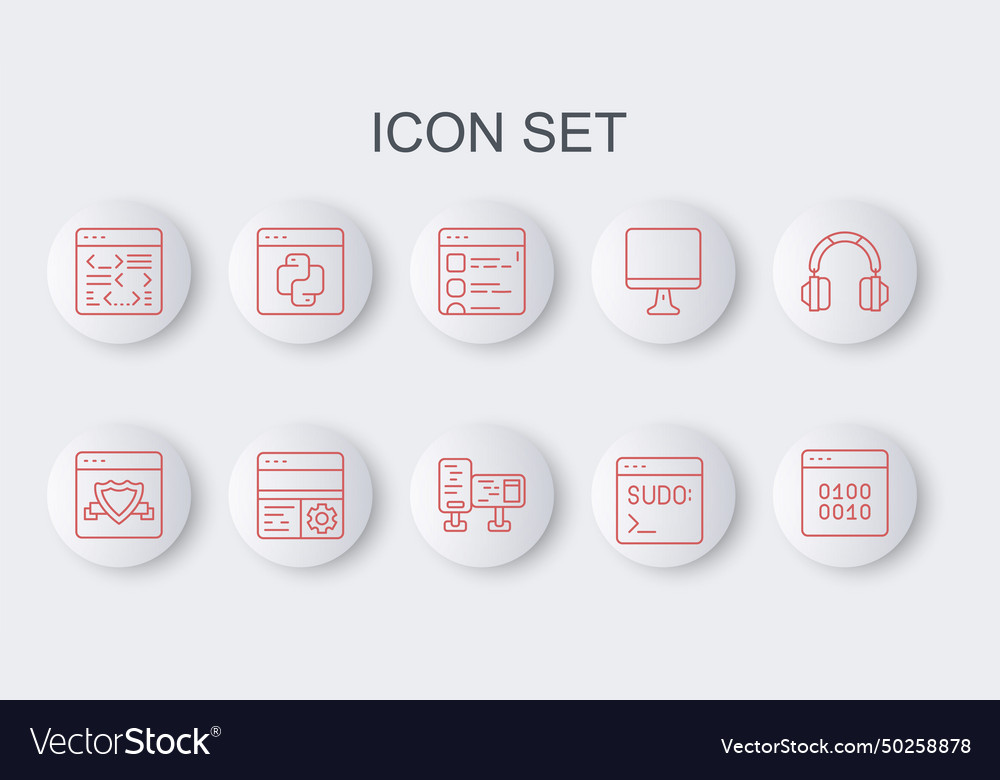 Setzen Sie Zeile binäre Code Browser mit Schilddateien Vector Image Setzen Sie Zeile binäre Code Browser mit Schilddateien