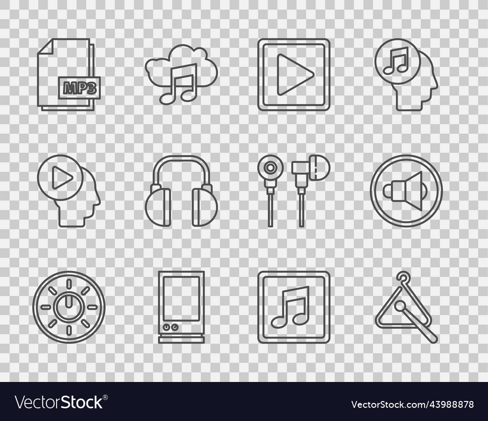 Set line dial knob level technology settings vector image Set line dial knob level technology settings