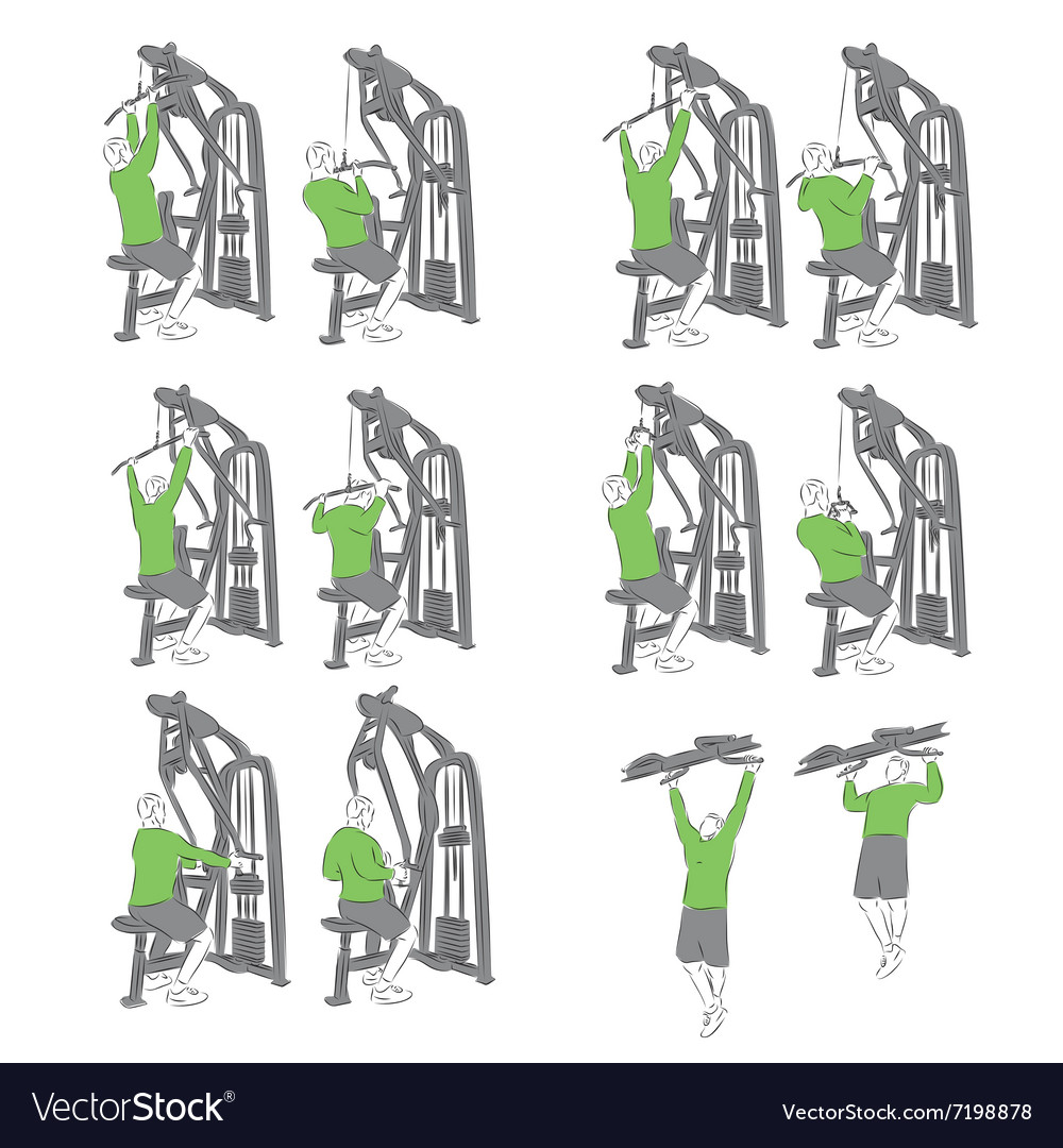 Set of systematic bodybuilding exercises