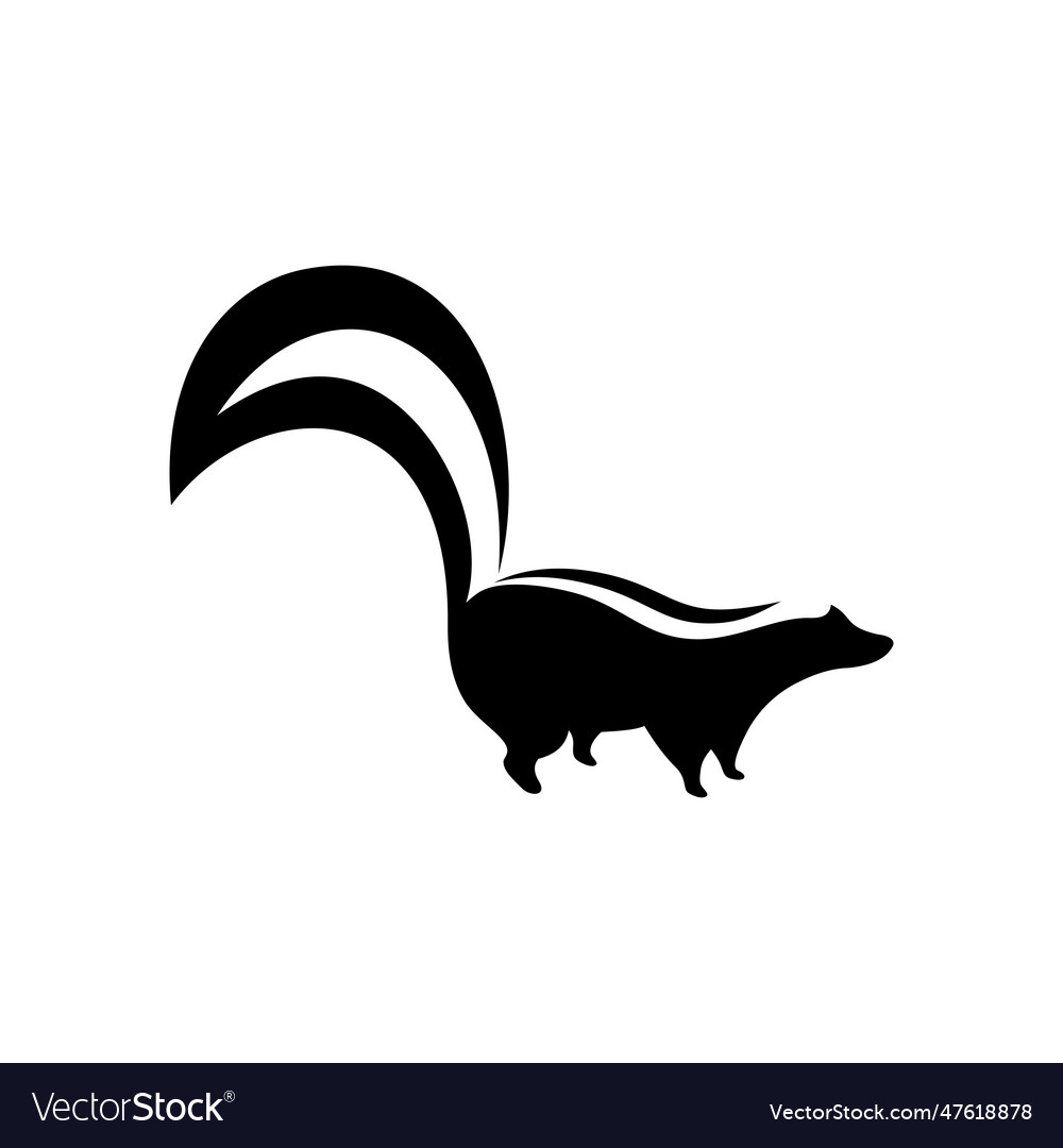 Skunk flat style logo Royalty Free Vector Image